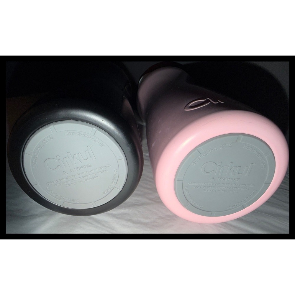 Cirkul Water Bottle Womens 22oz Pink Black Stainless Steel Insulated Hydration - Picture 3 of 5
